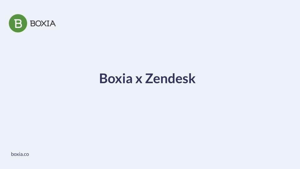 Boxia x Zendesk integration