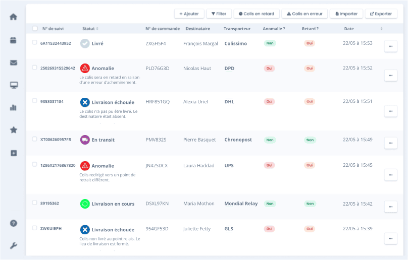 Boxia customer-facing tracking page